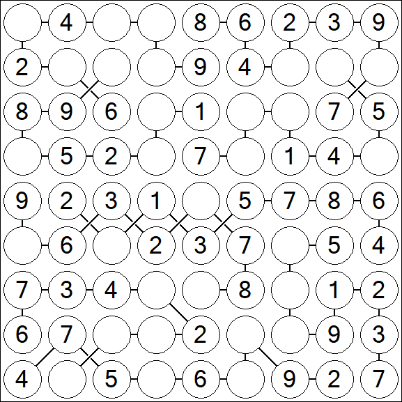 Chain Sudoku - Easy