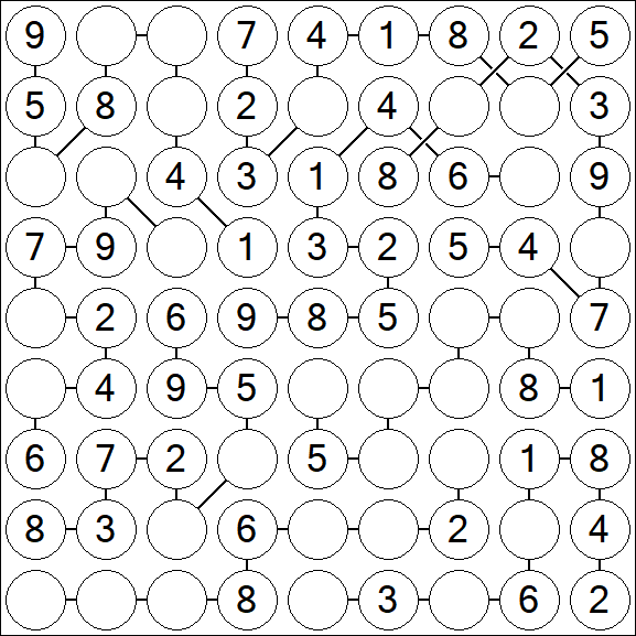 Chain Sudoku - Easy