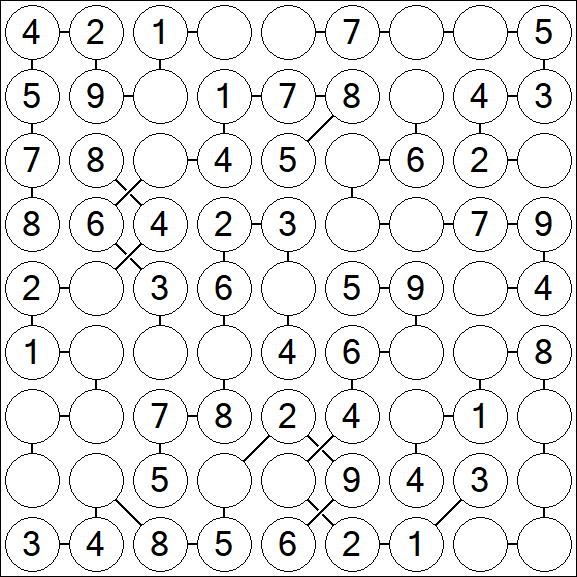 Chain Sudoku - Easy