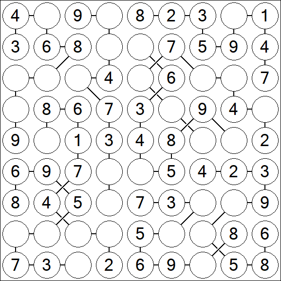 Chain Sudoku - Easy