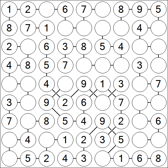 Chain Sudoku - Easy