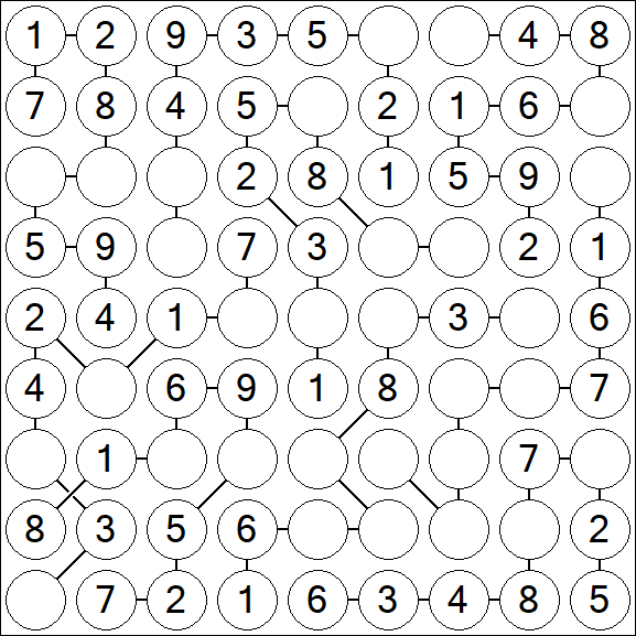 Chain Sudoku - Easy
