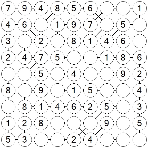 Chain Sudoku - Easy