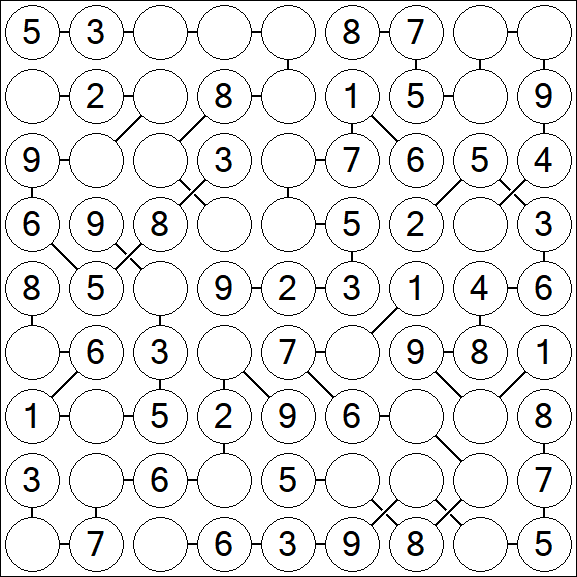 Chain Sudoku - Easy