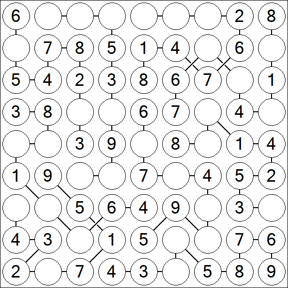 Chain Sudoku - Easy