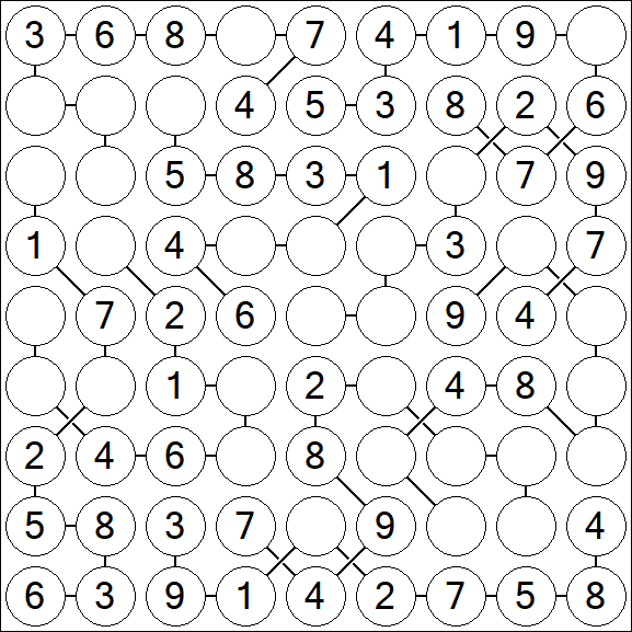 Chain Sudoku - Easy