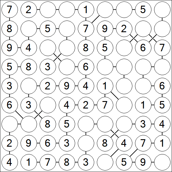 Chain Sudoku - Easy