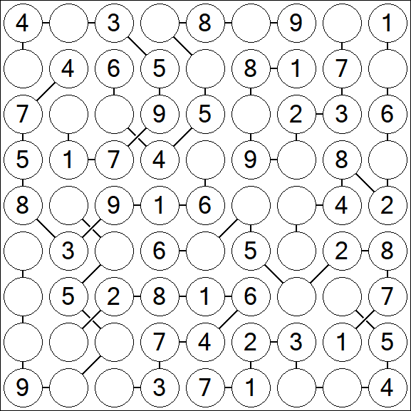 Chain Sudoku - Easy