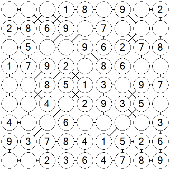 Chain Sudoku - Easy