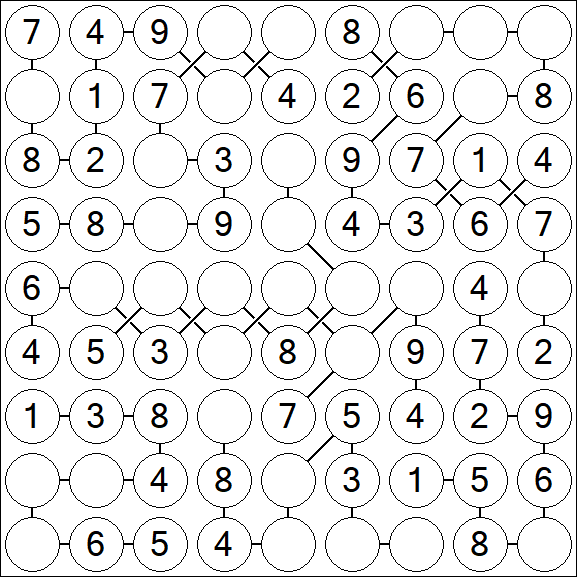 Chain Sudoku - Easy