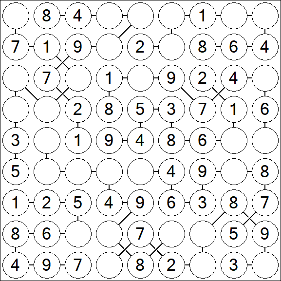 Chain Sudoku - Easy