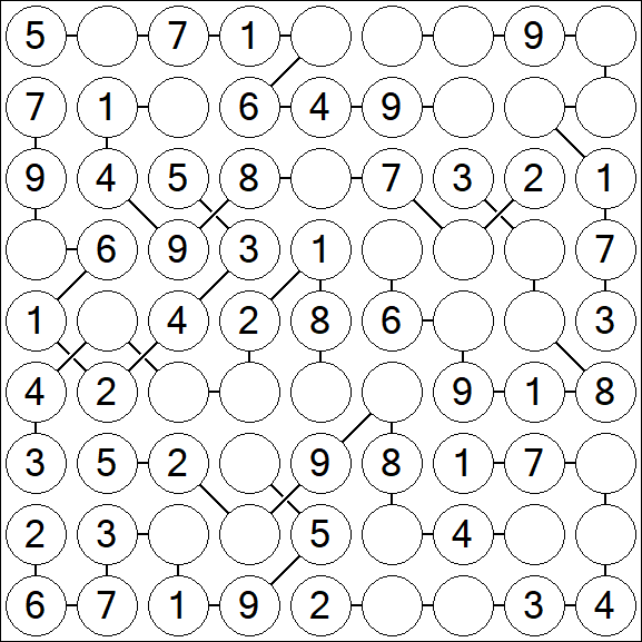 Chain Sudoku - Simple