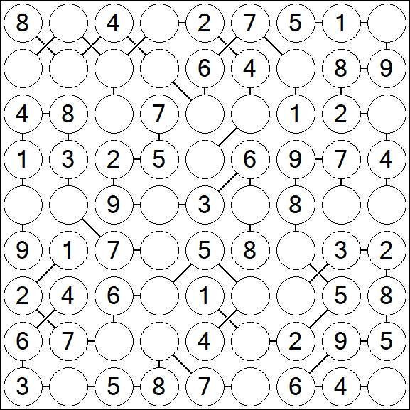 Chain Sudoku - Easy