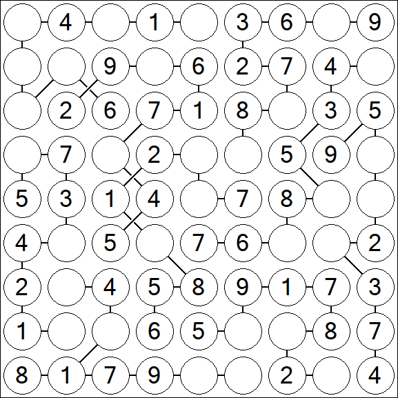 Chain Sudoku - Easy