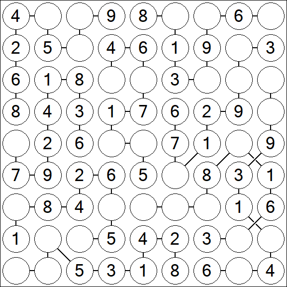 Chain Sudoku - Einfach