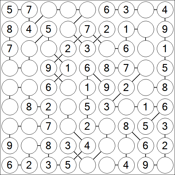 Chain Sudoku - Simple