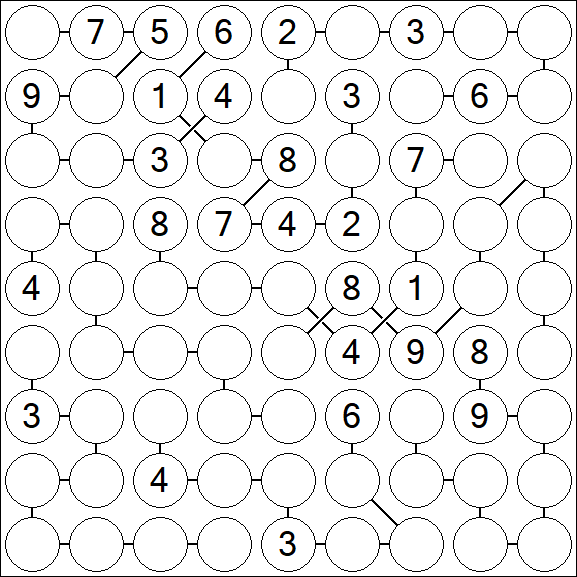 Chain Sudoku - Difficile
