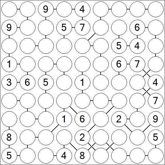 Chain Sudoku - Difficile