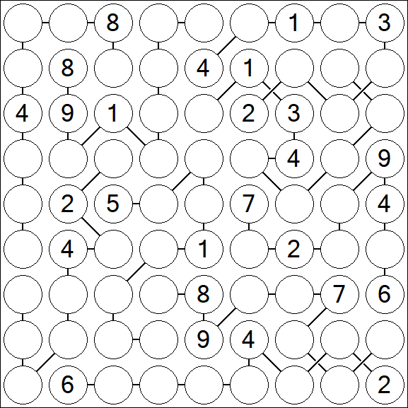 Chain Sudoku - Difficile