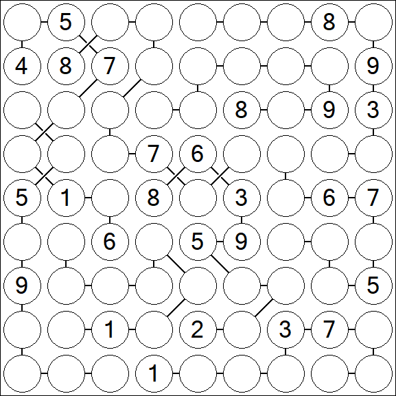 Chain Sudoku - Schwierig