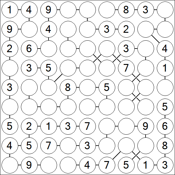 Chain Sudoku - Medium