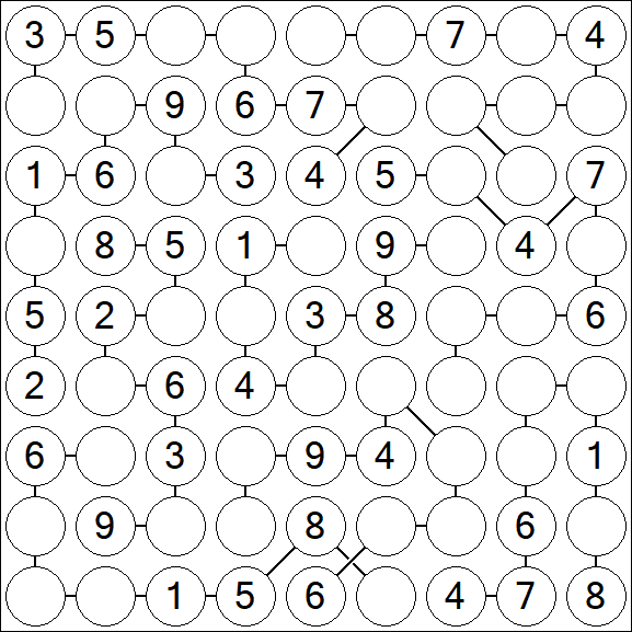 Chain Sudoku - Medium