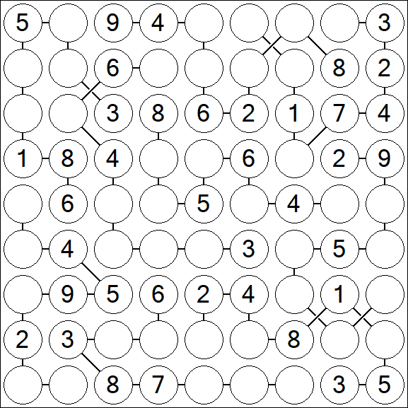 Chain Sudoku - Medium