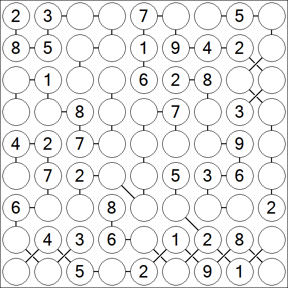 Chain Sudoku - Medium