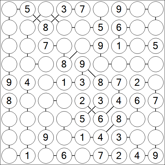 Chain Sudoku - Medium