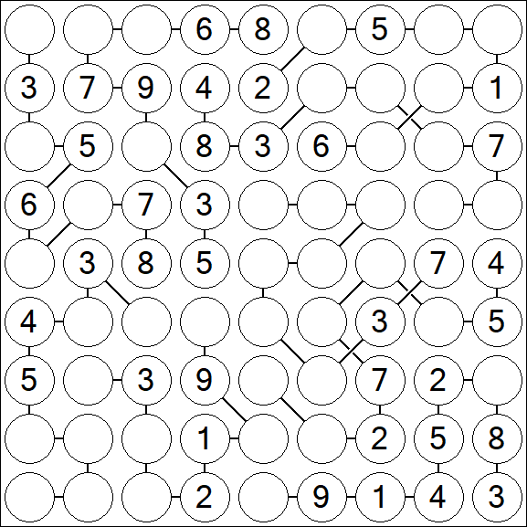 Chain Sudoku - Medium