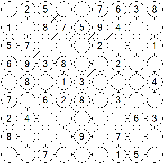 Chain Sudoku - Medium