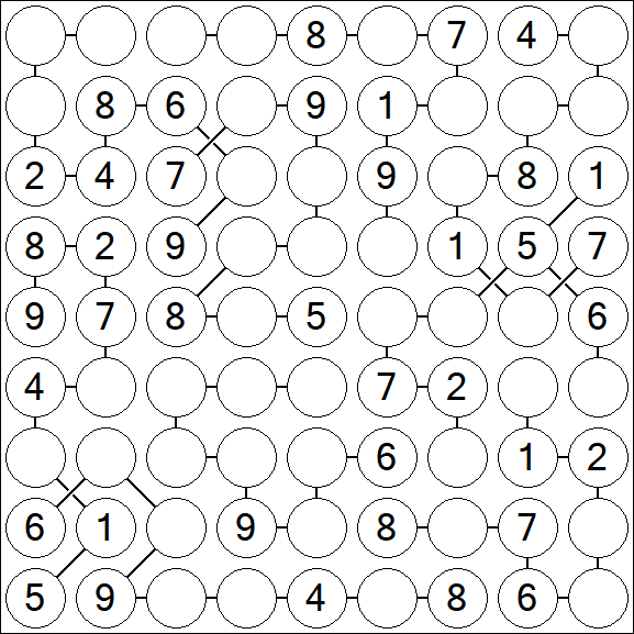 Chain Sudoku - Medium