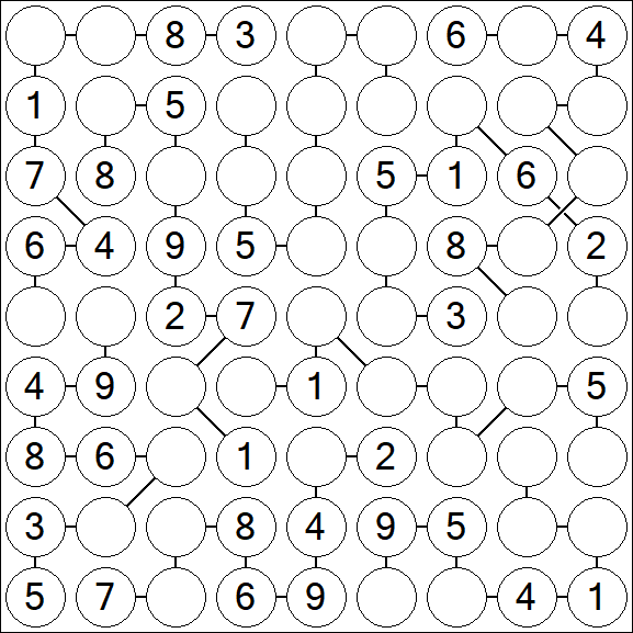 Chain Sudoku - Medium