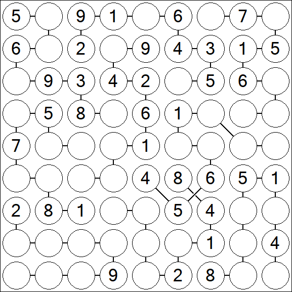 Chain Sudoku - Medium