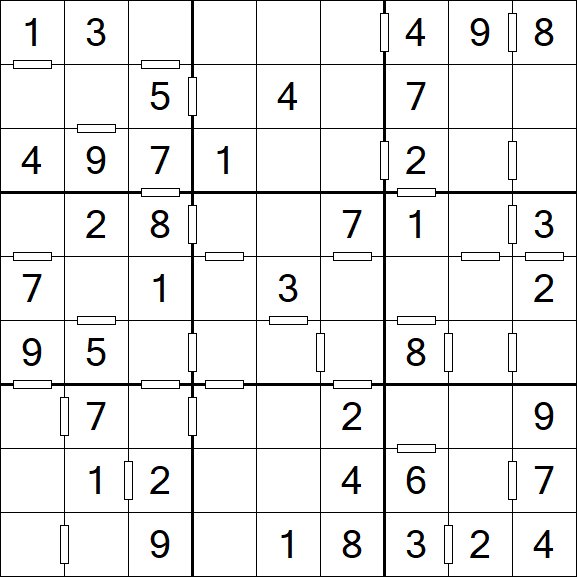 Consecutive Sudoku - Einfach