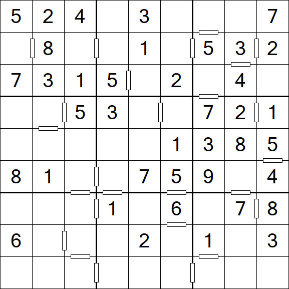 Consecutive Sudoku - Einfach