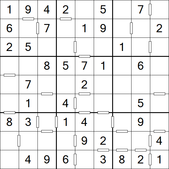 Consecutive Sudoku - Einfach