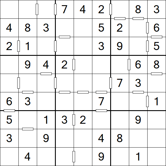 Consecutive Sudoku - Einfach