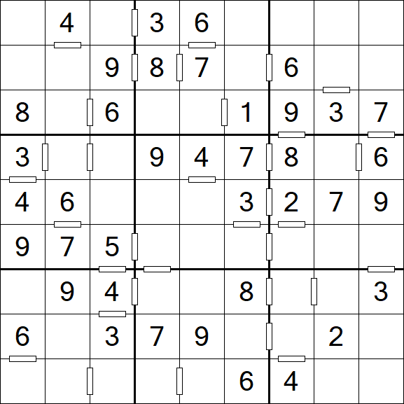 Consecutive Sudoku - Einfach