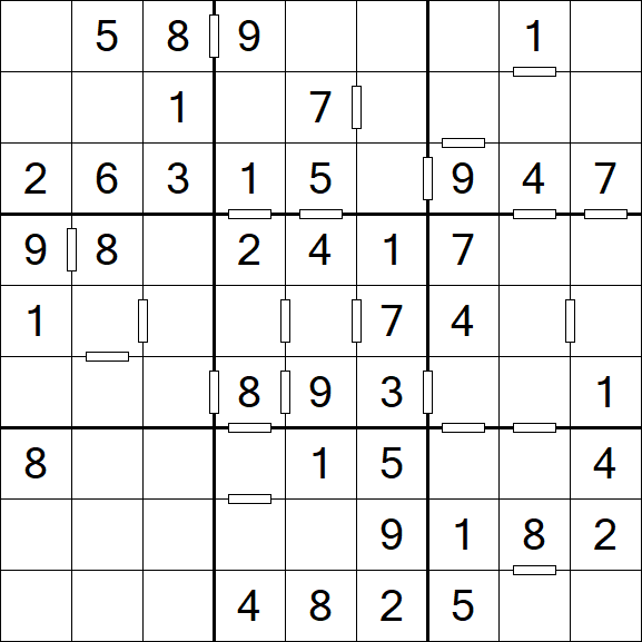 Consecutive Sudoku - Einfach
