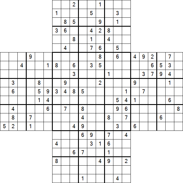 Cross Sudoku - Difícil