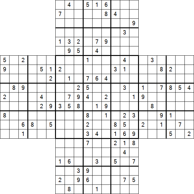Cross Sudoku - Hard