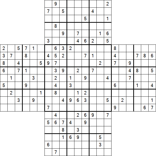 Cross Sudoku - Hard