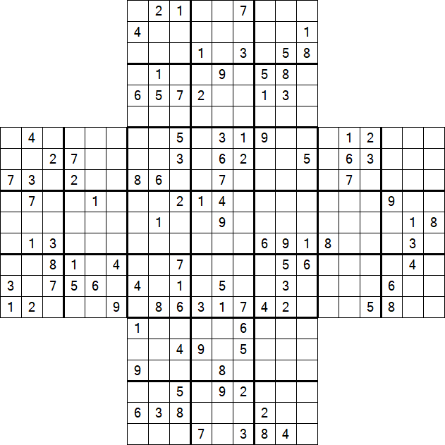 Cross Sudoku - Hard