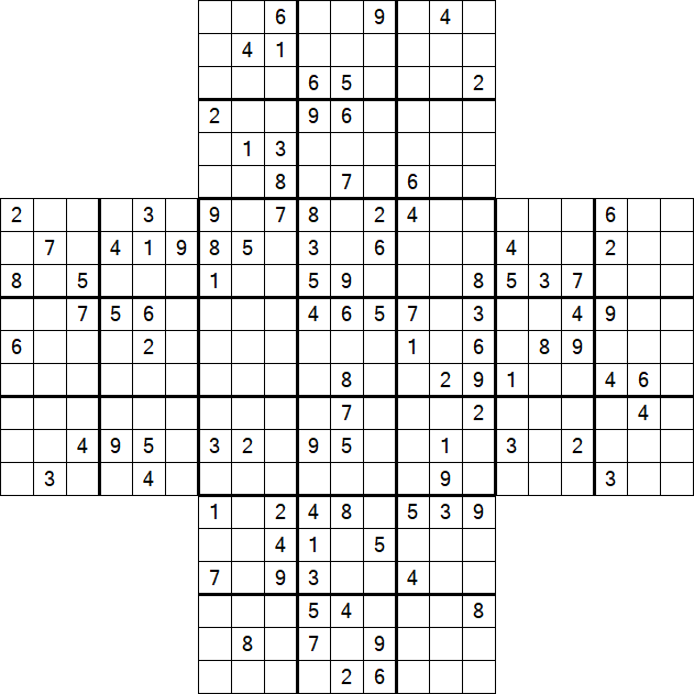 Cross Sudoku - Hard