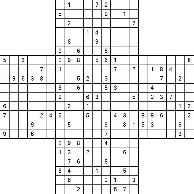 Cross Sudoku - Hard