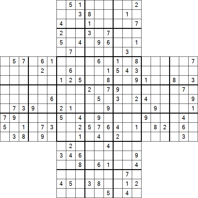 Cross Sudoku - Hard
