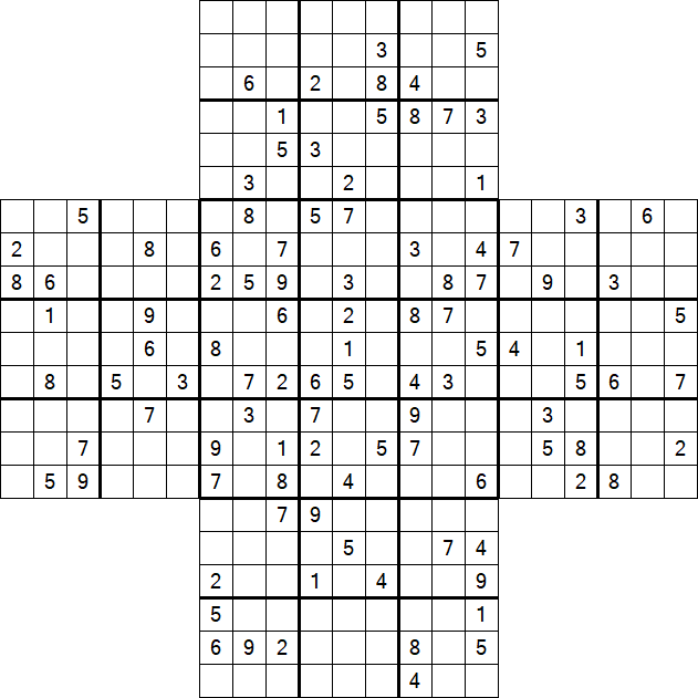 Cross Sudoku - Hard