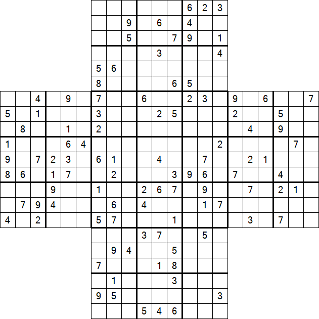 Cross Sudoku - Hard