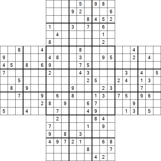Cross Sudoku - Difícil